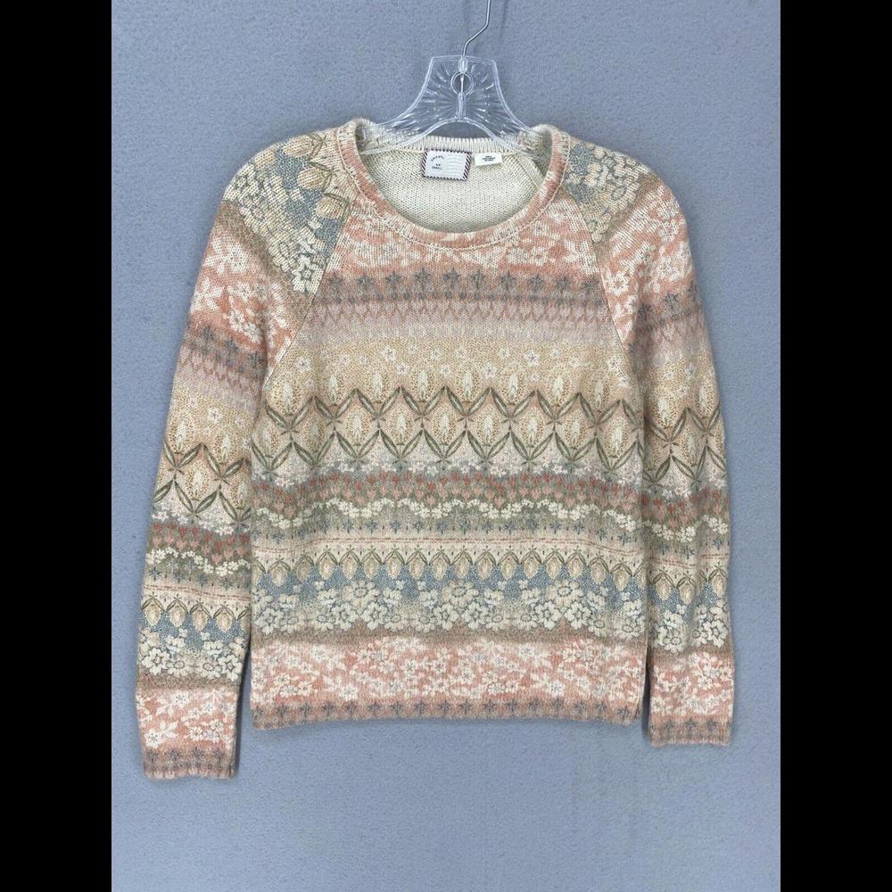Anthropologie Womens Sweater Size X-Small Floral Postmark 9-HIS STCL Pullover